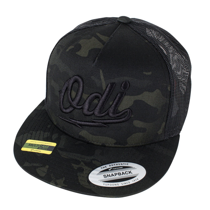 SCORCH-TRUCKER HAT:  Multi-Camo/Black