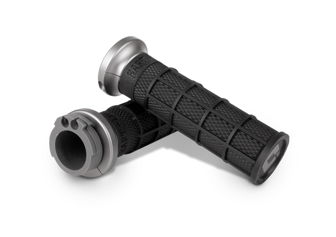HARLEY-DAVIDSON 1984+ CABLE:  V-TWIN LOCK-ON™ HART-LUCK SIGNATURE FULL-WAFFLE GRIP SET