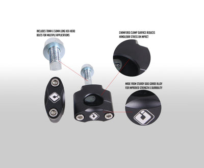 ODI "OE REPLACEMENT" MX HANDLEBAR MOUNTS:  7/8” Drop-In Style